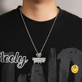 Jewelry Hip Hop Alphabet Copper Diamond Necklace Male Alphabet Pieces Spectrum St. Valentine's
