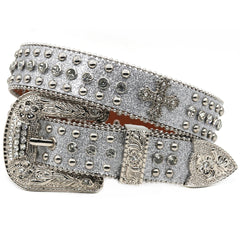 Hip-hop punk rhinestone belt punk style