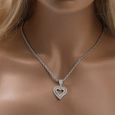 Jewelry T-Square Love Pendant Personality Trend Retro Copper Zircon St. Valentine's Spectrum Angel Pieces