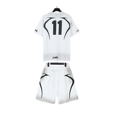 Hellstar T-Shirt And Shorts Two-Piece Set High-quality pure cotton high-street clothing