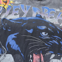 Valeforever Vale T Shirts Washed black with a distressed finish