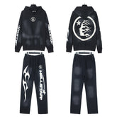 Hellstar Hoodie And Pants Two-Piece Set High-quality pure cotton high-street clothing