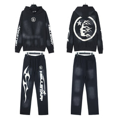 Hellstar Hoodie And Pants Two-Piece Set High-quality pure cotton high-street clothing