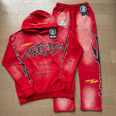 Hellstar Hoodie And Pants Two-Piece Set High-quality pure cotton high-street clothing