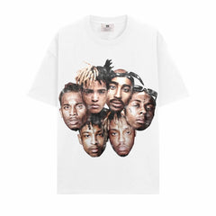 BIG FACE T shirts Pure Cotton High-Street Fashion