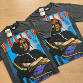 Valeforever Vale T Shirts Washed black with a distressed finish and hot-fix rhinestones.