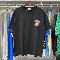 Rhude T Shirts Flame Death Knight Skull Print Cotton Casual Short Sleeve Men and Women