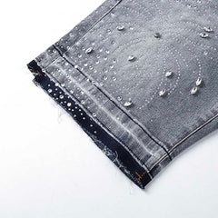 Mens trendy purple jeans 100% cotton Denim Shorts #PU533