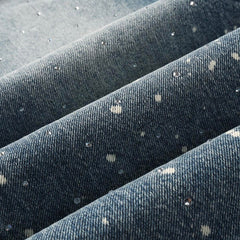 Mens trendy purple jeans 100% cotton Jeans Rhinestones #9126