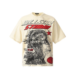 Hellstar T-shirt Direct Printing Pattern High-quality pure cotton high-street clothing