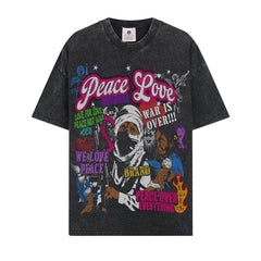 BIG FACE T shirts Pure Cotton High-Street Fashion