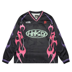 Hellstar Long Sleeve Shirts Hip-hop loose oversize High-quality pure cotton high-street clothing