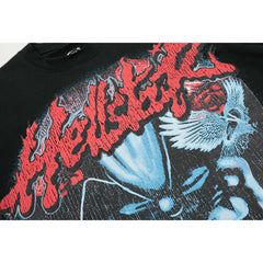 Hellstar T-shirt Direct Printing Pattern High-quality pure cotton high-street clothing