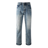 Mens trendy purple jeans 100% cotton Rhinestones #9137