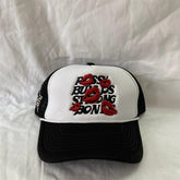 Red lips and five-pointed star Hat