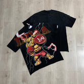 DUAA T shirts Trendy washed, distressed, whiskered, and rhinestone-embellished style.