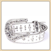 Hip-hop punk rhinestone belt punk style