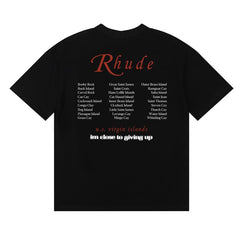 Rhude T Shirts Letter cotton trend