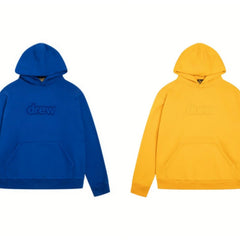 DREW HOUSE Hoodie Blue and yellow, pure cotton texture