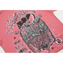Hellstar T-shirt Direct Printing Pattern High-quality pure cotton high-street clothing