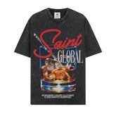 BIG FACE T shirts Pure Cotton High-Street Fashion