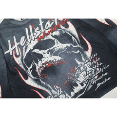 Hellstar Long Sleeve Shirts Hip-hop loose oversize High-quality pure cotton high-street clothing