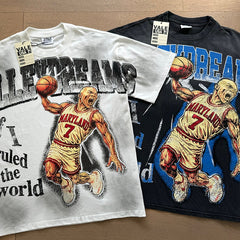 Valeforever Vale T Shirts Stylish washed-finish basketball