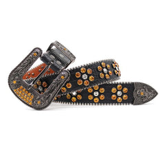 Hip-hop punk rhinestone belt punk style