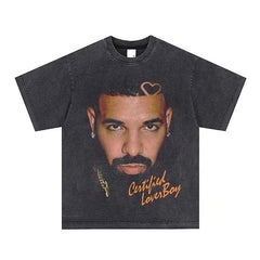 BIG FACE T shirts Pure Cotton High-Street Fashion