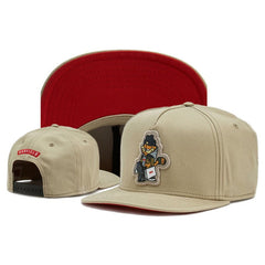 Trendy flat brimmed snapback hatscartoon cat sun and wind protection
