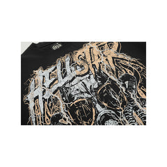 Hellstar T-shirt Direct Printing Pattern High-quality pure cotton high-street clothing