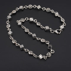 CHH Chrome heart Cross Necklace Dice Cross Vintage Cross Flower Men's and Women's Necklaces