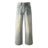 Mens trendy purple jeans 100% cotton Rhinestones #107