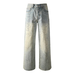 Mens trendy purple jeans 100% cotton Jeans Rhinestones #107