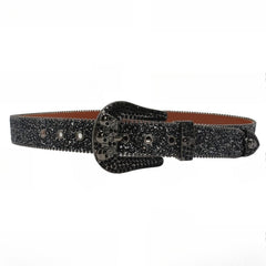 Hip-hop punk rhinestone belt skull dark style