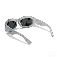 Trendy punk glasses y2k dark glue