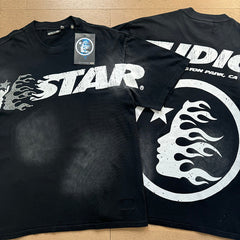 Hellstar T Shirts Rhinestones High-quality pure cotton high-street clothing
