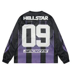 Hellstar Long Sleeve Shirts Hip-hop loose oversize High-quality pure cotton high-street clothing