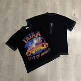 DUAA T shirts Los Angeles streetwear brand hot rhinestone