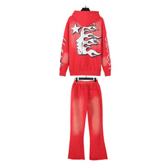 Hellstar Hoodie And Pants Two-Piece Set High-quality pure cotton high-street clothing