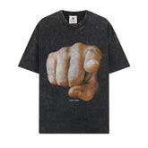 BIG FACE T shirts Pure Cotton High-Street Fashion
