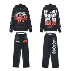 Hellstar Hoodie And Pants Two-Piece Set High-quality pure cotton high-street clothing