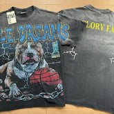 Valeforever Vale T Shirts Vintage-style distressed puppy print