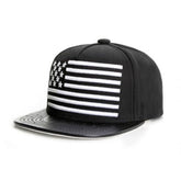 Trendy flat brimmed snapback hatsusa american flag unisex spring and autumn