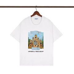 OFF WHITE T SHIRTS High-quality pure cotton high-street style