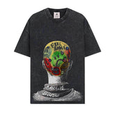 BIG FACE T shirts Pure Cotton High-Street Fashion