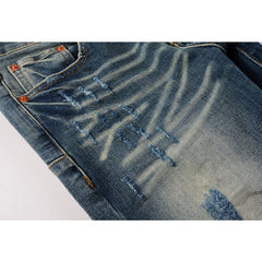 Mens trendy purple jeans 100% cotton Pure Cotton High Street Trend