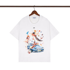 OFF WHITE T SHIRTS High-quality pure cotton high-street style