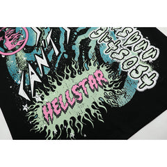 Hellstar T-shirt Direct Printing Pattern High-quality pure cotton high-street clothing