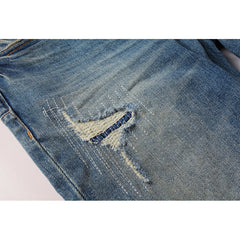 Mens trendy purple jeans 100% cotton Pure Cotton High Street Trend